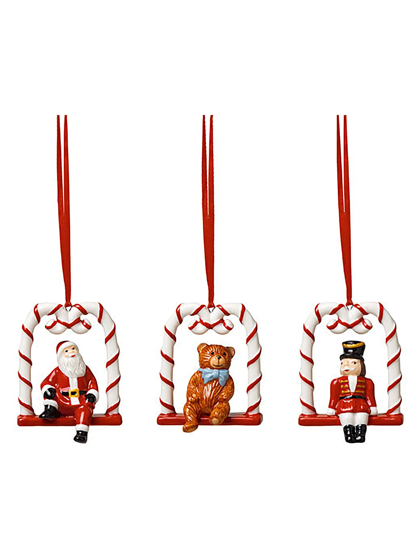 VILLEROY & BOCH | Weihnachtsschmuck Nostalgic Ornaments Ornamente Harlekin,Teddy und Santa 3tlg. | 